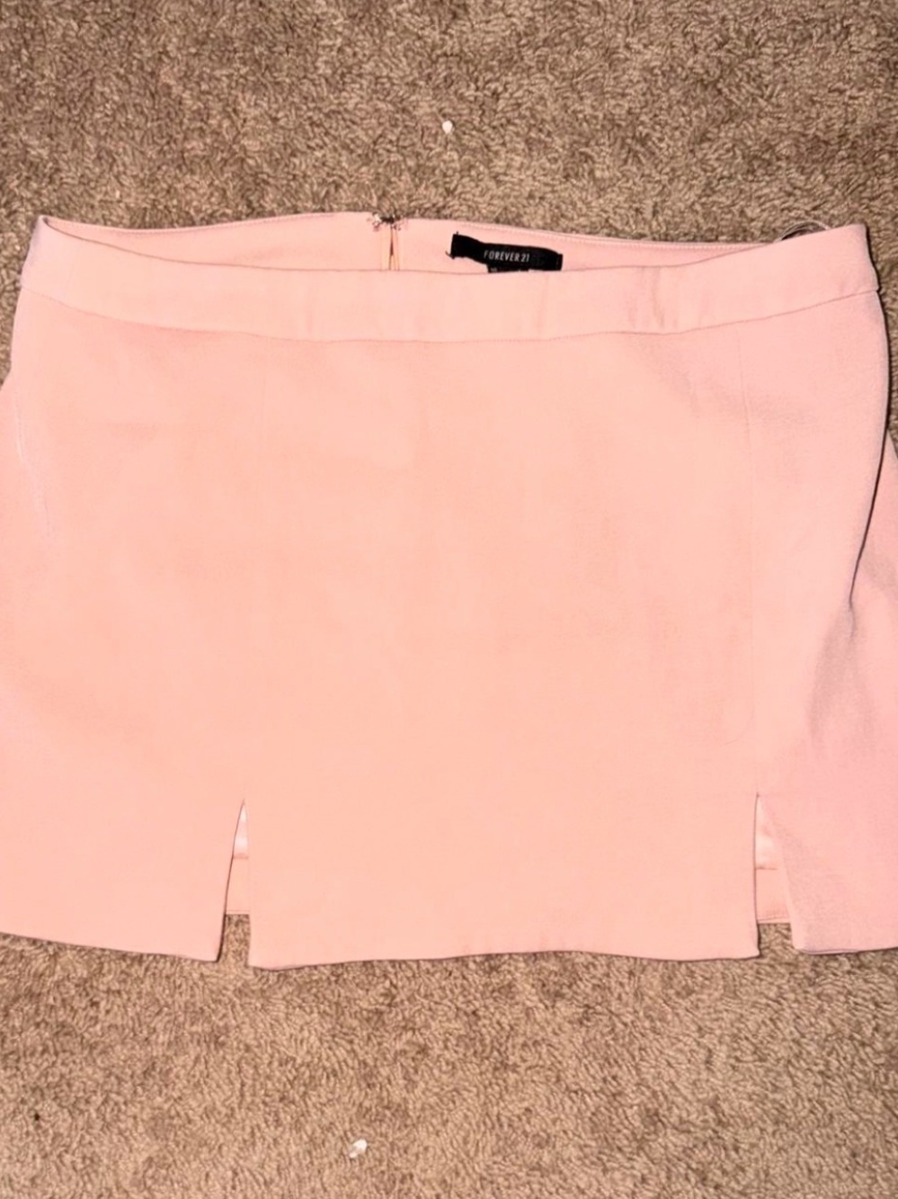 Forever 21 Blush Pink Mini Skirt with Front Slits